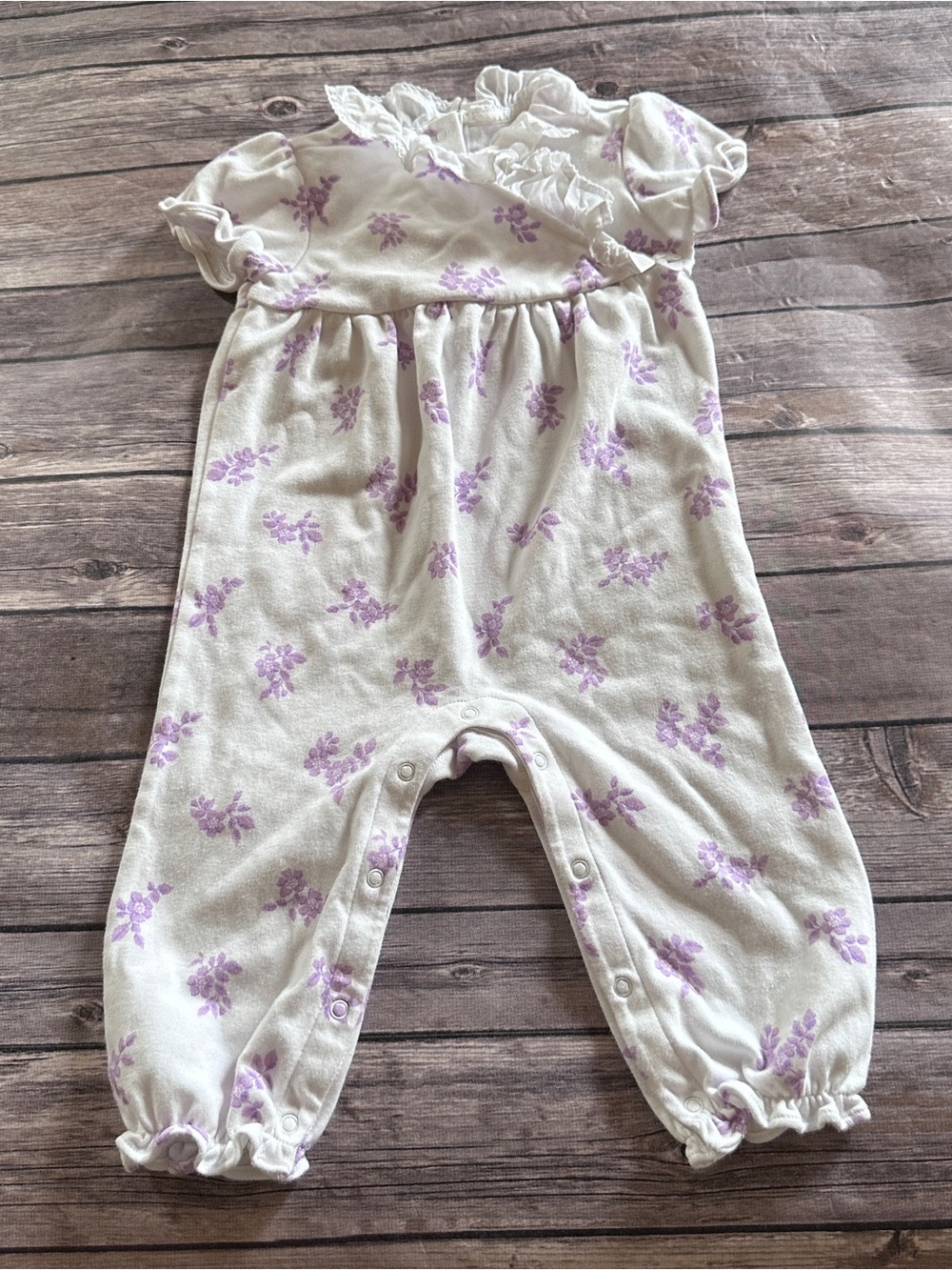 Janie and Jack floral romper vguc 6/12